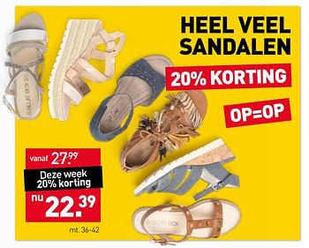Aanbiedingen Heel veel sandalen - Huismerk - Scapino - Geldig van 19/06/2017 tot 02/07/2017 bij Scapino