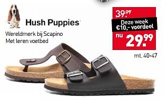 Aanbiedingen Schoenen wereldmerk - Hush Puppies - Geldig van 19/06/2017 tot 02/07/2017 bij Scapino
