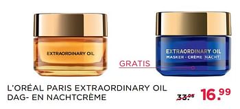 Aanbiedingen L`oréal paris extraordinary oil dag- en nachtcrème - L'Oreal Paris - Geldig van 19/06/2017 tot 02/07/2017 bij Etos