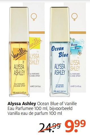 Aanbiedingen Alyssa ashley ocean blue of vanille - Alyssa Ashley - Geldig van 19/06/2017 tot 02/07/2017 bij Etos