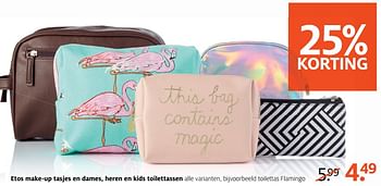 Aanbiedingen Etos make-up tasjes en dames, heren en kids toilettassen - Huismerk - Etos - Geldig van 19/06/2017 tot 02/07/2017 bij Etos