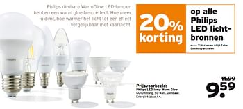 Aanbiedingen Philips led lamp warm glow gu10 fitting - Philips - Geldig van 19/06/2017 tot 02/07/2017 bij Gamma