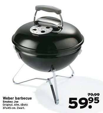 Aanbiedingen Weber barbecue smokey joe - Weber - Geldig van 19/06/2017 tot 02/07/2017 bij Gamma