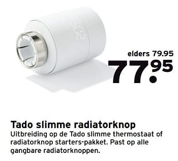 Aanbiedingen Tado slimme radiatorknop - Tado - Geldig van 19/06/2017 tot 02/07/2017 bij Gamma