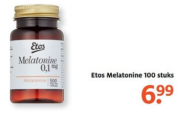 Aanbiedingen Etos melatonine - Huismerk - Etos - Geldig van 19/06/2017 tot 02/07/2017 bij Etos