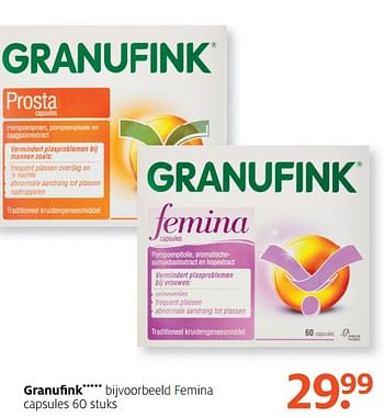 Aanbiedingen Granufink femina - Granufink - Geldig van 19/06/2017 tot 02/07/2017 bij Etos