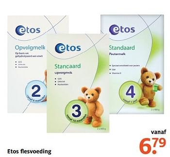 Aanbiedingen Etos flesvoeding - Huismerk - Etos - Geldig van 19/06/2017 tot 02/07/2017 bij Etos