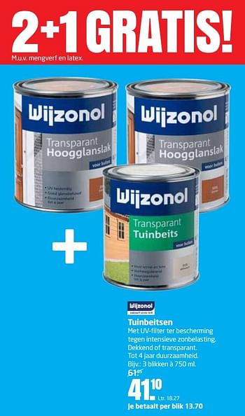 Aanbiedingen Tuinbeitsen 3 blikken - Wijzonol - Geldig van 19/06/2017 tot 02/07/2017 bij Formido