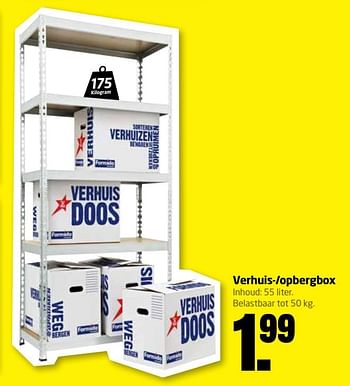 Aanbiedingen Verhuis-opbergbox - Huismerk - Formido - Geldig van 19/06/2017 tot 02/07/2017 bij Formido
