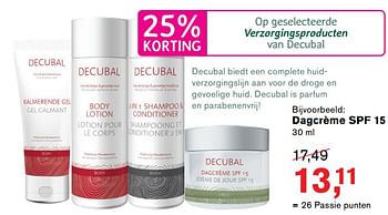 Aanbiedingen Dagcrème spf 15 - Decubal - Geldig van 19/06/2017 tot 16/07/2017 bij Holland & Barrett