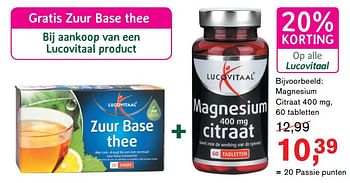Aanbiedingen Magnesium citraat - Lucovitaal - Geldig van 19/06/2017 tot 16/07/2017 bij Holland & Barrett