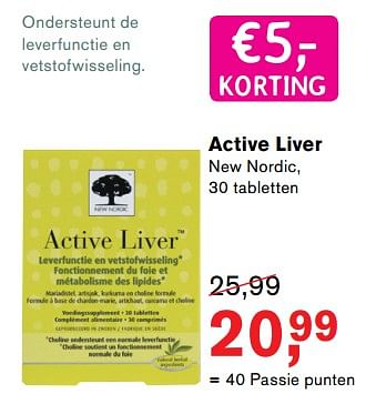 Aanbiedingen Active liver new nordic - New Nordic - Geldig van 19/06/2017 tot 16/07/2017 bij Holland & Barrett