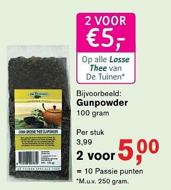 Aanbiedingen Gunpowder - De Tuinen - Geldig van 19/06/2017 tot 16/07/2017 bij Holland & Barrett