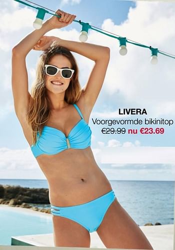 Aanbiedingen Voorgevormde bikinitop - Huismerk - Livera - Geldig van 19/06/2017 tot 02/07/2017 bij Livera