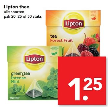 Aanbiedingen Lipton thee - Lipton - Geldig van 18/06/2017 tot 24/06/2017 bij Deen Supermarkten