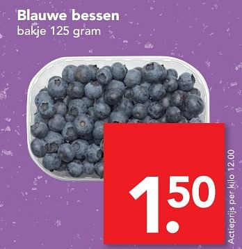 Aanbiedingen Blauwe bessen - Huismerk deen supermarkt - Geldig van 18/06/2017 tot 24/06/2017 bij Deen Supermarkten