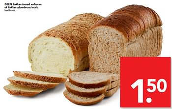 Aanbiedingen Deen bakkersbrood volkoren of bakkersvloerbrood maïs - Huismerk deen supermarkt - Geldig van 18/06/2017 tot 24/06/2017 bij Deen Supermarkten