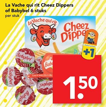 Aanbiedingen La vache qui rit cheez dippers of babybel - La Vache Qui Rit - Geldig van 18/06/2017 tot 24/06/2017 bij Deen Supermarkten