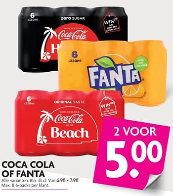 Aanbiedingen Coca cola of fanta - The Coca Cola Company - Geldig van 18/06/2017 tot 25/06/2017 bij Deka Markt