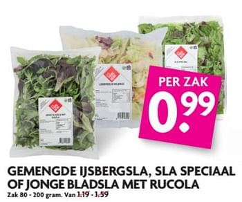 Aanbiedingen Gemengde ijsbergsla, sla speciaal of jonge bladsla met rucola - Huismerk - Deka Markt - Geldig van 18/06/2017 tot 25/06/2017 bij Deka Markt