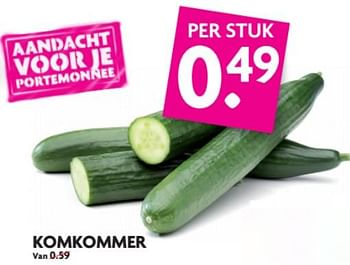 Aanbiedingen Komkommer - Huismerk - Deka Markt - Geldig van 18/06/2017 tot 25/06/2017 bij Deka Markt