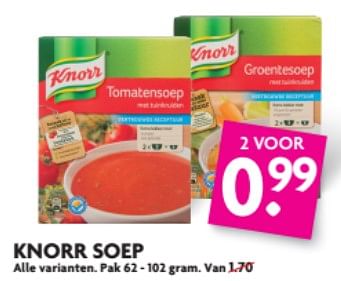 Aanbiedingen Knorr soep varianten - Knorr - Geldig van 18/06/2017 tot 25/06/2017 bij Deka Markt