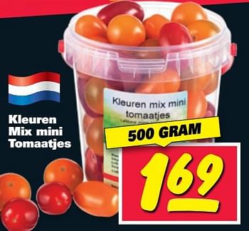 Aanbiedingen Kleuren mix mini tomaatjes - Huismerk - Nettorama - Geldig van 19/06/2017 tot 25/06/2017 bij Nettorama
