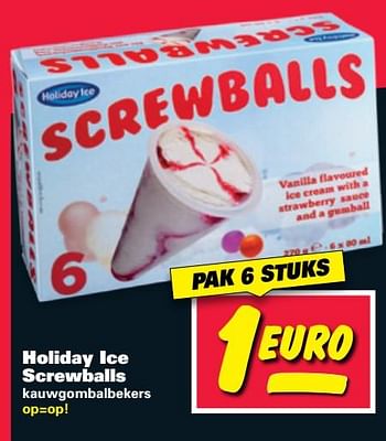 Aanbiedingen Holiday ice screwballs kauwgombalbekers - Huismerk - Nettorama - Geldig van 19/06/2017 tot 25/06/2017 bij Nettorama