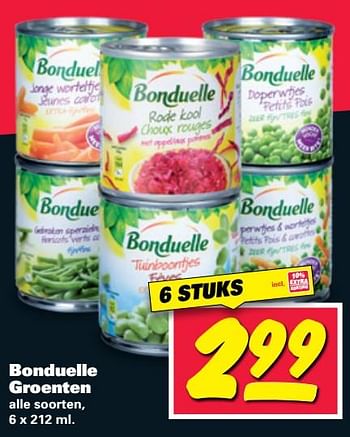 Aanbiedingen Bonduelle groenten - Bonduelle - Geldig van 19/06/2017 tot 25/06/2017 bij Nettorama