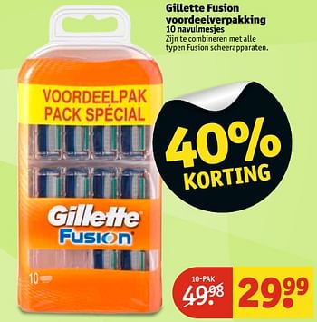 Aanbiedingen Gillette fusion voordeelverpakking - Gillette - Geldig van 20/06/2017 tot 25/06/2017 bij Kruidvat