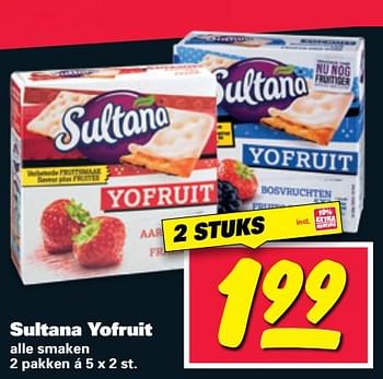 Aanbiedingen Sultana yofruit - Sultana - Geldig van 19/06/2017 tot 25/06/2017 bij Nettorama