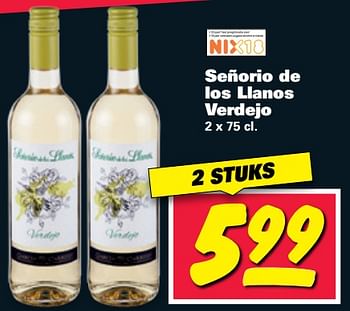 Aanbiedingen Señorio de los llanos verdejo - Witte wijnen - Geldig van 19/06/2017 tot 25/06/2017 bij Nettorama