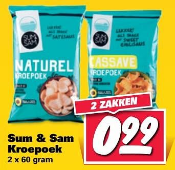 Aanbiedingen Sum + sam kroepoek - Sum&amp;Sam - Geldig van 19/06/2017 tot 25/06/2017 bij Nettorama