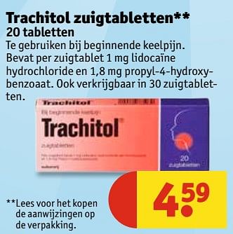 Aanbiedingen Trachitol zuigtabletten - Trachitol - Geldig van 20/06/2017 tot 25/06/2017 bij Kruidvat