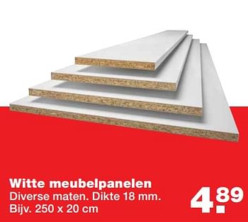 Aanbiedingen Witte meubelpanelen - Huismerk - Praxis - Geldig van 16/06/2017 tot 25/06/2017 bij Praxis