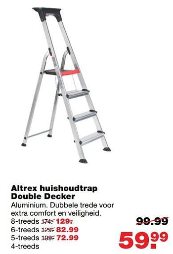 Aanbiedingen Altrex huishoudtrap double decker - Altrex - Geldig van 16/06/2017 tot 25/06/2017 bij Praxis