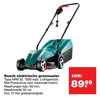 Aanbiedingen Bosch elektrische grasmaaier - Bosch - Geldig van 16/06/2017 tot 25/06/2017 bij Praxis