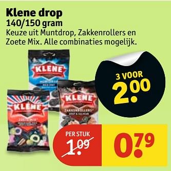 Aanbiedingen Klene drop - Klene - Geldig van 20/06/2017 tot 25/06/2017 bij Kruidvat