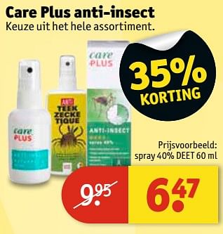 Aanbiedingen Care plus anti-insect - Care Plus - Geldig van 20/06/2017 tot 25/06/2017 bij Kruidvat