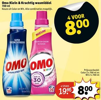 Aanbiedingen Omo klein + krachtig wasmiddel - Omo - Geldig van 20/06/2017 tot 25/06/2017 bij Kruidvat