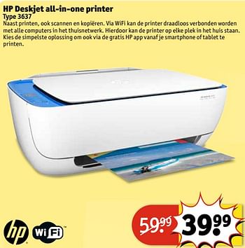 Aanbiedingen Hp deskjet all-in-one printer - HP - Geldig van 20/06/2017 tot 25/06/2017 bij Kruidvat