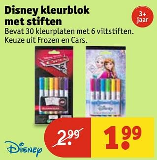 Aanbiedingen Disney kleurblok met stiften - Disney - Geldig van 20/06/2017 tot 25/06/2017 bij Kruidvat