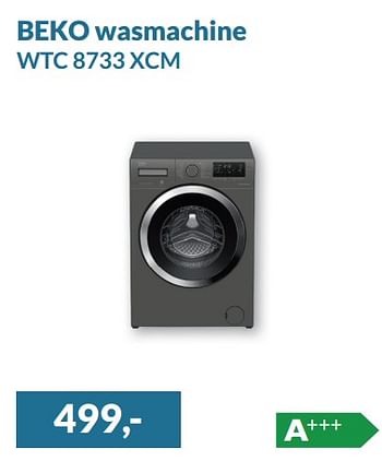Aanbiedingen Beko wasmachine wtc 8733 xcm - Beko - Geldig van 01/06/2017 tot 30/06/2017 bij Alternate