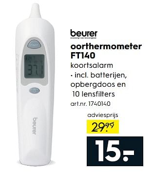 Aanbiedingen Beurer oorthermometer ft140 - Beurer - Geldig van 17/06/2017 tot 28/06/2017 bij Blokker
