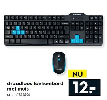 Aanbiedingen Draadloos toetsenbord met muis - Grundig - Geldig van 17/06/2017 tot 28/06/2017 bij Blokker