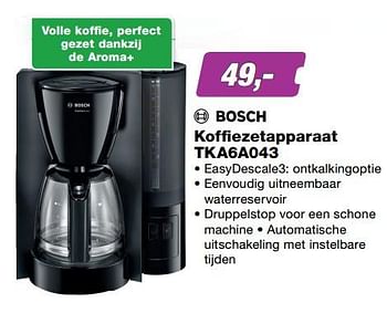 Aanbiedingen Bosch koffiezetapparaat tka6a043 - Bosch - Geldig van 19/06/2017 tot 02/07/2017 bij ElectronicPartner