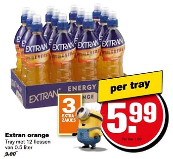 Aanbiedingen Extran orange - Extran energy - Geldig van 21/06/2017 tot 27/06/2017 bij Hoogvliet