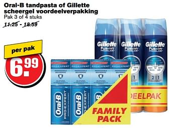 Aanbiedingen Oral-b tandpasta of gillette scheergel voordeelverpakking - Huismerk - Hoogvliet - Geldig van 21/06/2017 tot 27/06/2017 bij Hoogvliet