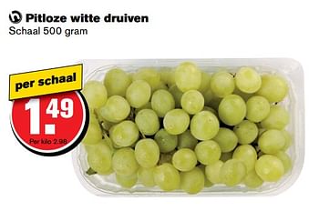 Aanbiedingen Pitloze witte druiven - Huismerk - Hoogvliet - Geldig van 21/06/2017 tot 27/06/2017 bij Hoogvliet
