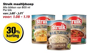 Aanbiedingen Struik maaltijdsoep - Struik - Geldig van 21/06/2017 tot 27/06/2017 bij Hoogvliet